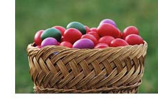 Basket of Colored Eggs